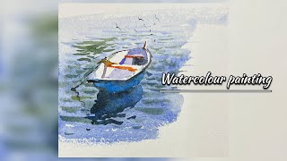 Watercolour painting watercolour landscape yt ytshort ytshorts watercolorpainting boatpainting [upl. by Avah]