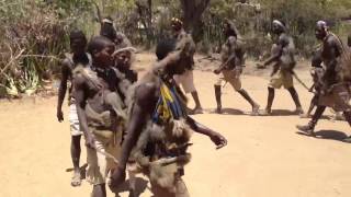 Africa Tanzania Hadzabe Bushmens Dance [upl. by Gaughan848]