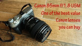 Review Of The Canon EF 85mm f18 USM Lens [upl. by Fenn]