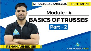 Lecture 31  Module 4  Basics of Trusses Part  2  Structural Analysis [upl. by Merkley466]