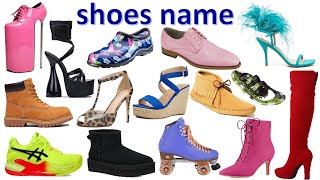 shoes name vocabulary  list of boots and shoes vocabulary in English  shoe names [upl. by Brahear323]