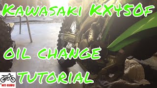 Kawasaki KX450f 2015 OIL CHANGE TUTORIAL  2016  The Moto Prophet  KX KXF Kawi [upl. by Poirer133]