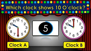 Telling Time Quiz Half Past and O’Clock for Kids in English [upl. by Murray]