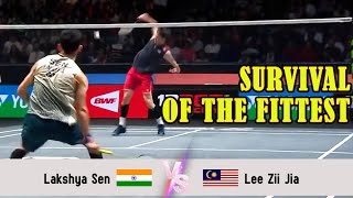 SURVIVAL OF THE FITTEST  Lakshya Sen VS Lee Zii Jia [upl. by Ahsitnauq660]