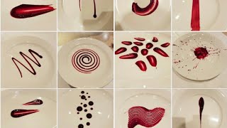 20 Different plating techniques  simple techniques for saucegel  art on plate  by Monika Talwar [upl. by Ennirak634]