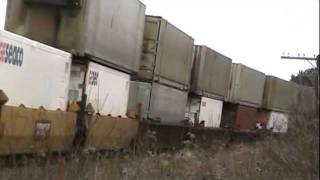 7 TRAINS WITH RARE CATCHES Train spotting the MacTier Sub on Groundhog Day 2012 [upl. by Direj]