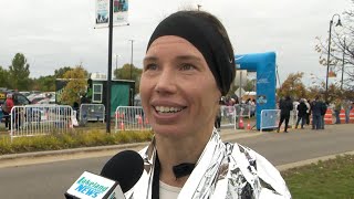 Bemidji Blue Ox Marathon 3Time Womens Winner Amy Will Sets Record [upl. by Chappell]