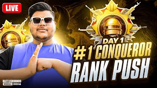 🇮🇳 CONQUEROR RANK PUSH BEGINS  BGMI LIVE  HYDRA MASTIZONE [upl. by Kablesh]