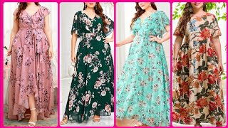 High quality tidebuy floral print silk and chiffon maxi dress and skater dress collection2025 [upl. by Nyloj]