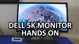 Dell UP2715K 5K IPS Monitor Hands On  CES 2015 [upl. by Solrak]