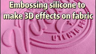 How to use embossing silicone to make 3D effects on fabric [upl. by Benjamin237]