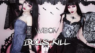 DOLLS KILL TRY ON HAUL 🦇 HOUSE OF WIDOW 🦇 Romantic Goth Outfits  Vesmedinia [upl. by Alasteir375]