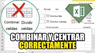 COMO combinar y centrar celdas correctamente Trucos de excel 2020 [upl. by Artie]