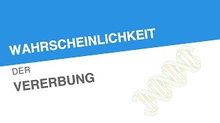 WAHRSCHEINLICHKEIT DER VERERBUNG  Biologie  Genetik und Entwicklungsbiologie [upl. by Thin]