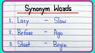 Synonyms words in English  15 Synonyms words  Common synonyms words  What is synonyms [upl. by Aseena]