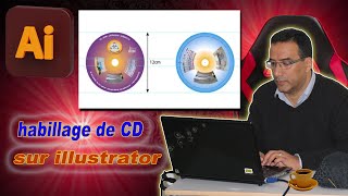 habillage de CD sur illustrator [upl. by Bornstein]