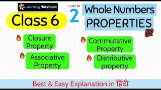 Properties of Whole Numbers Class 6 Maths [upl. by Anegroeg]