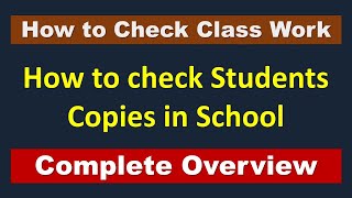 How to Check Students Note Books  Copies checking techniques [upl. by Ellison]