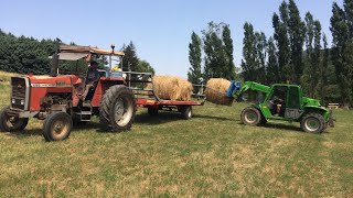 Ramassage des balles de foin   juillet 2k18 [upl. by Arrac]