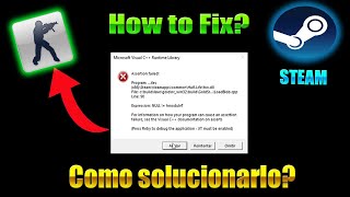 Solución Error Counter strike 16 Version steam  Microsoft Runtime C Library No deja entrar [upl. by Radnaxela]