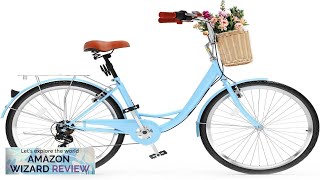 YITAHOME Beach Cruiser Bike for Women 24 amp 26 inch Commute Bike Review [upl. by Ahcsap]