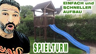 Spielturm mit Rutsche  einfach und schnell gebaut [upl. by Chucho]