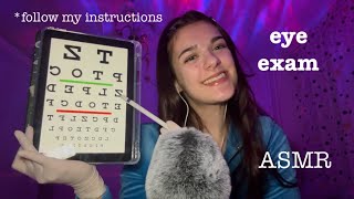 eye exam roleplay 👩‍⚕️👁️ ASMR  light triggers etc [upl. by Hussar172]