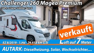 Roomtour  Challenger 260  2019  Loft auf 7m  Dieselheizung und Wohnmobil Autarkpaket [upl. by Gillmore]