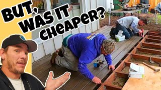 How To Diy A Ground Level Deck  Trex Deck Install w Hidden Fastners [upl. by Irrabaj935]