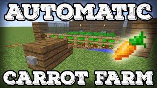 Minecraft Tutorial  Automatic Carrot Farm  Automatic ReplantingMinecraft 18 [upl. by Magulac]