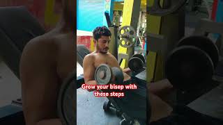 Grow your bisep gym bisepsworkout workout motivation shorts [upl. by Arayc121]