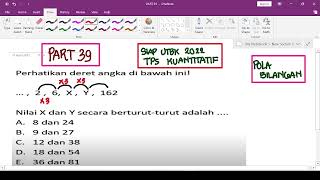 Deret angka 26xy162 Nilai xyTPS KUANTITATIF UTBK 2022POLA BILANGANPART 39 [upl. by Llerdna]