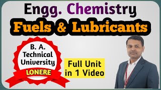 Fuels and lubricants  Engineering Chemistry  BATU Lonere [upl. by Dulcie]