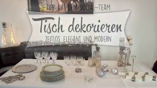 Tischdekoration für Weihnachten Zeitlos elegant und modern [upl. by Curson]