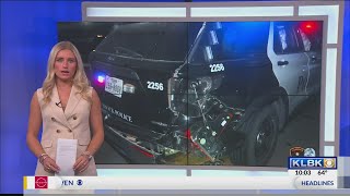 Lubbock police officer’s vehicle struck while directing traffic [upl. by Rempe]