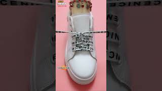 Sneakers Laces trendy style tying Fashion shoe lacing tips shorts shoeslacestyles [upl. by Enelcaj]