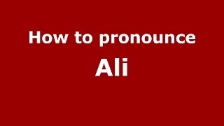 How to pronounce Ali ItalianItaly  PronounceNamescom [upl. by Nnodnarb]