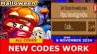 NEW CODES 🎃Ninjitsu Master of Elements ROBLOX  ALL CODES  NOVEMBER 6 2024 [upl. by Mutz699]