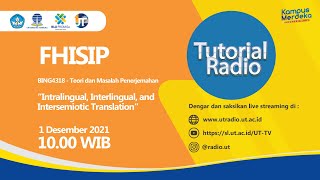 Intralingual Interlingual and Intersemiotic Translation  BING4318 Teori amp Masalah Penerjemahan [upl. by Anikahs31]