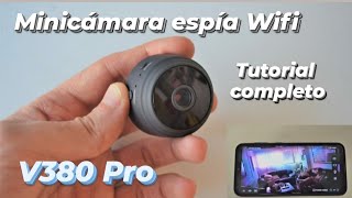 Mini cámara Espía WiFi 1080P HD  V380 Pro  Análisis Configuración y Funciones [upl. by Acilegna]