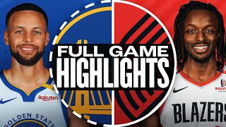 WARRIORS at TRAIL BLAZERS  FULL GAME HIGHLIGHTS  October 23 2024 [upl. by Ike]