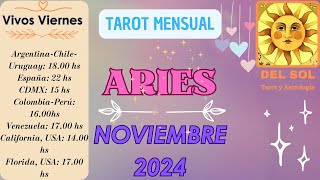 ♈Aries Noviembre 2024 Tremenda fuerza creativa💫🤩💪 [upl. by Desmond]