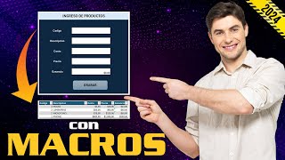 Como hacer un formulario en Excel con macros 🎥🔴 Como hacer una base de datos en Excel 🧊 2024 [upl. by Teilo197]