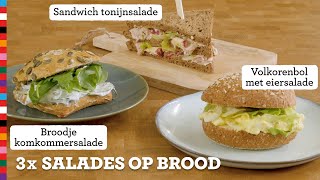 3x salades  Gezond broodbeleg  Voedingscentrum [upl. by Daniyal]