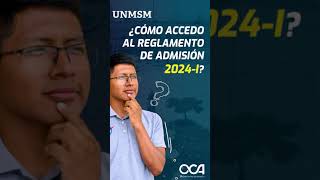 ADMISION 2024 1 SAN MARCOS  Cómo inscribirse para el examen de admisión  Como accedo al reglamento [upl. by Sigler]