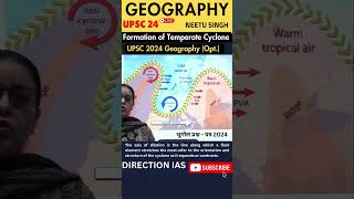 Formation of Temperate Cyclone  UPSC Geography Paper  I 2024 optionalgeography directionias [upl. by Etyak]