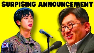 KPOP NEWS BTS Jin JUST Did A SURPRISING ANNOUNCEMENT [upl. by Artsa688]