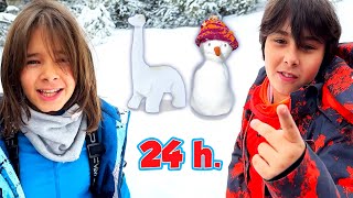 Dani y Evan 24 horas en la NIEVE [upl. by Sebastiano519]