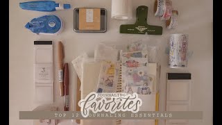 218 MY 12 JOURNALING ESSENTIALS tools and stationeries that helps with journaling and I love using [upl. by Vasilek]