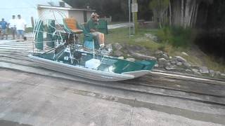 First time on the water for Dads new airboat [upl. by Yesdnik285]